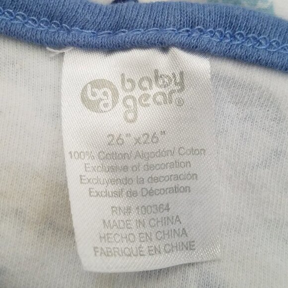 Baby Gear Dinosaur Baby Blanket Lovey Blue Yellow Security Receiving 100% Cotton - Picture 3 of 5